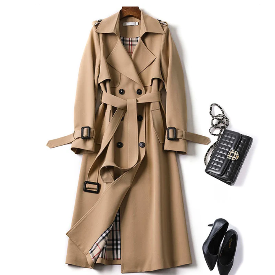 Sophia™ | Chic Trench Coat med Bälte för Stilfull Värme