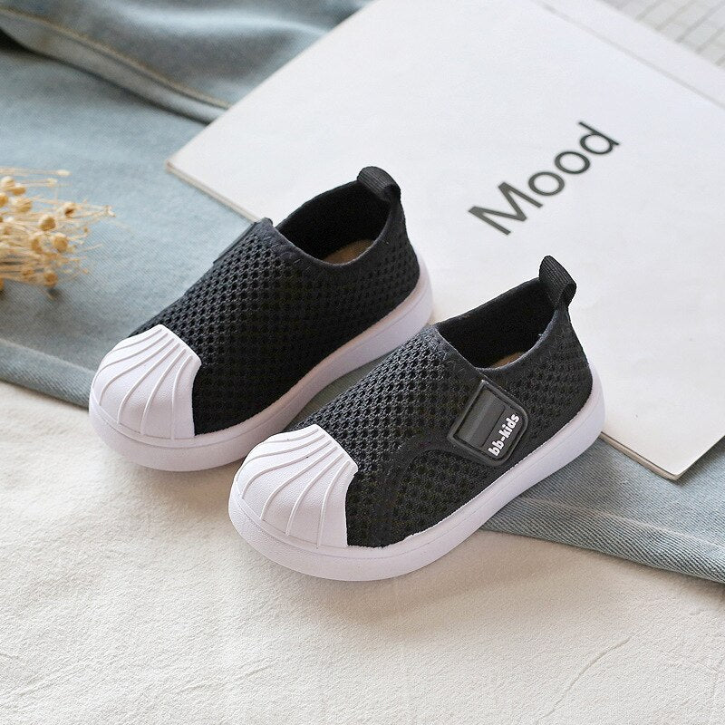 KIDSOLE© | BeBo - Unisex - Sportiga skor med kardborreband